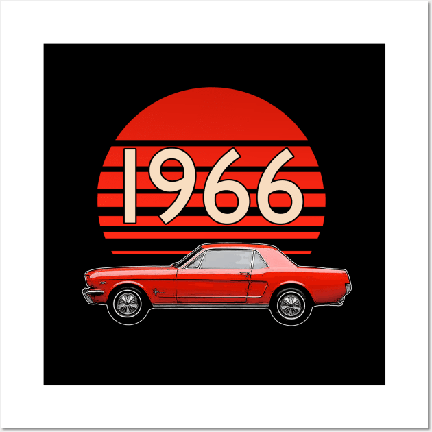 1966 Ford Mustang Coupe Wall Art by GAMAS Threads